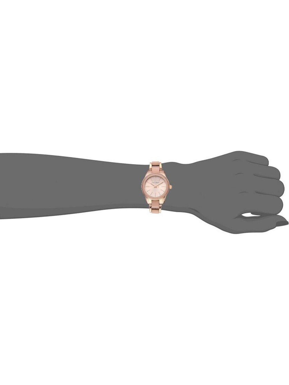 Anne Klein Women's Rose Gold Analog Japanese Quartz Resin Bracelet Luxury Watch - Picture 4 of 6